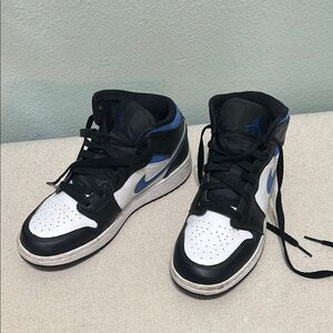 Nike Air Jordan, Black and White High-Top Sneakers